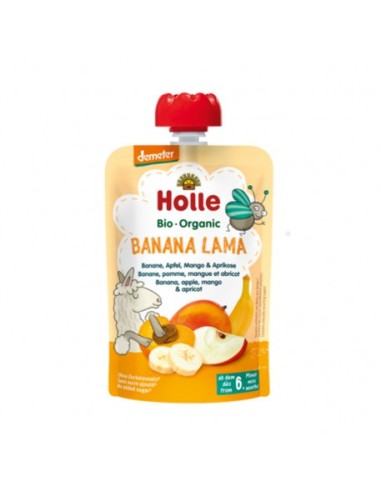 Smoothie de Plátano, Manzana, Mango y Albaricoque, 100g, Holle