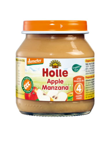 Postre de manzana 100% ecológica, 125g Holle