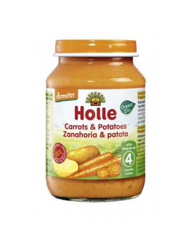 Tarrito de zanahoria y patata ecológico, 190 g Holle