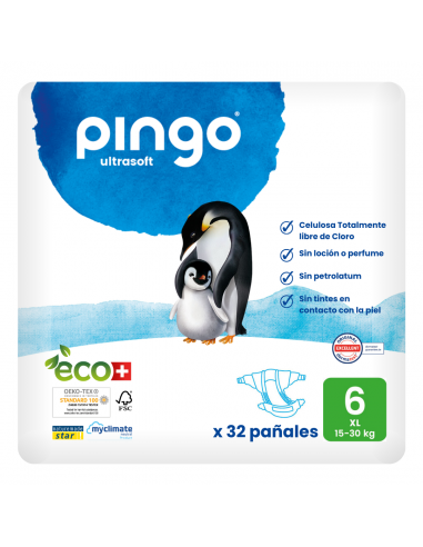 Pañales Ecológicos Pingo Talla 6  - De 15 a 30Kg