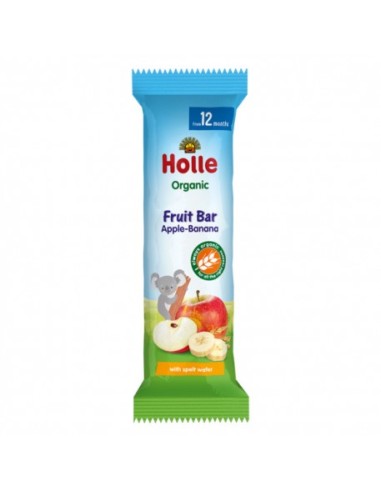 Barrita de manzana y plátano Holle de 25 g