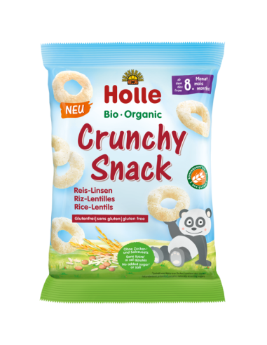 Snacks crujientes de arroz y lentejas, 25g Holle